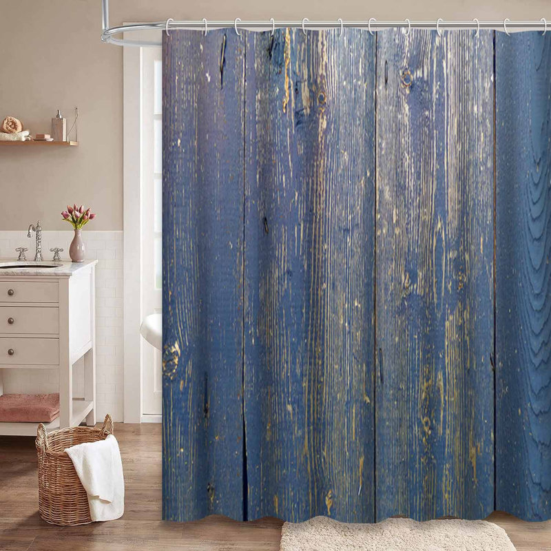 Rideau de douche Old Wood Board, L 72 po x l 78 po