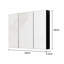 Armoire de rangement de salle de bain à miroir murale 39 po x 28 po avec cadre en fer noir