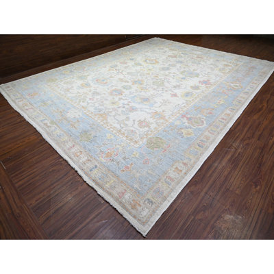 12'2"x16' Ivory Afghan Angora Oushak Hand Knotted Wool Oversized Rug C8ED796EDAD04057B981C7DE8BA9E2F4