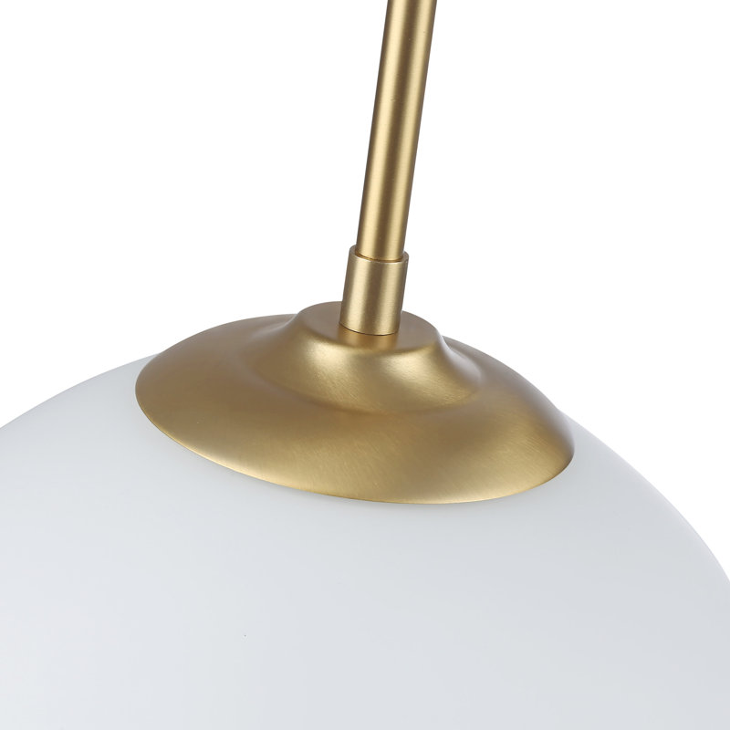 Barnes 1-Light Pendant with Opal Glass, Brushed Champagne Bronze
