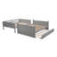 Lit superposé double au-dessus de double avec lit gigogne simple-2125513636