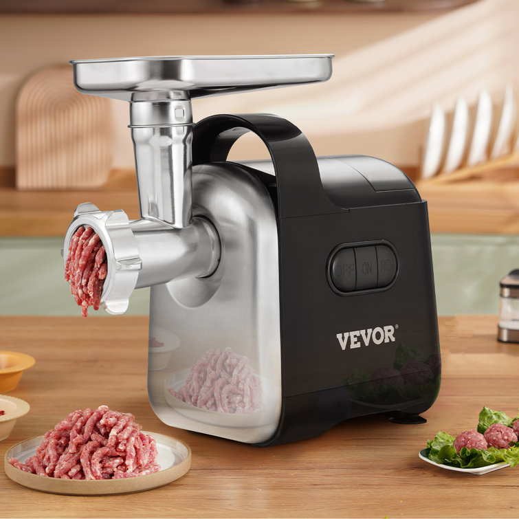 VEVOR Food Processor, Electric Meat Grinder with 4 Stainless Steel