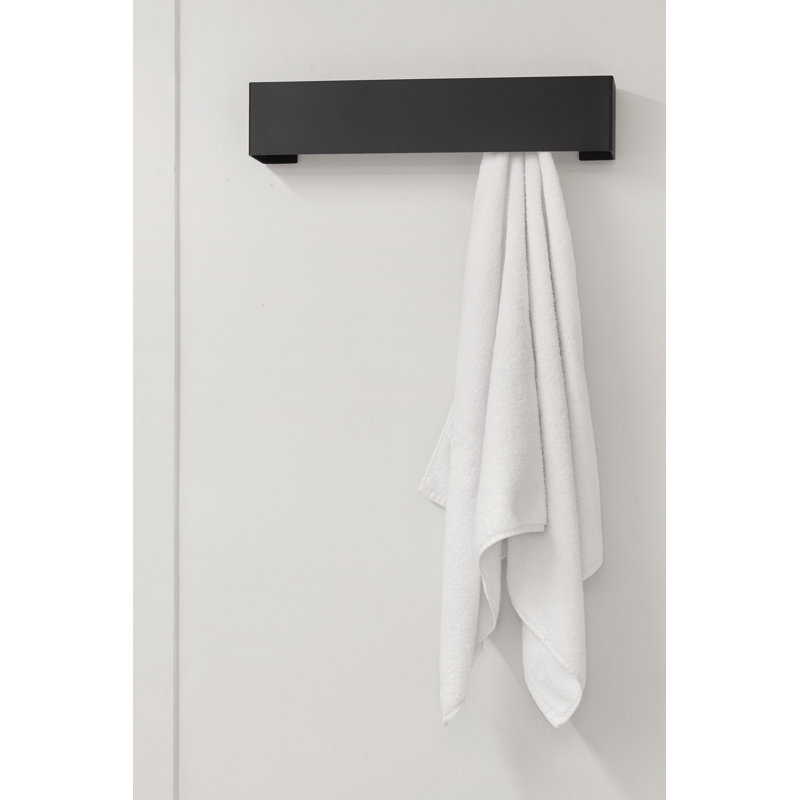 PUGI 40cm 1 Wall Towel Bar, Black