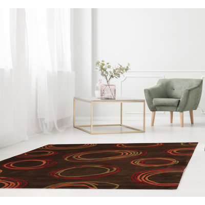 Marisela Handmade Rug Chocolate And Rust