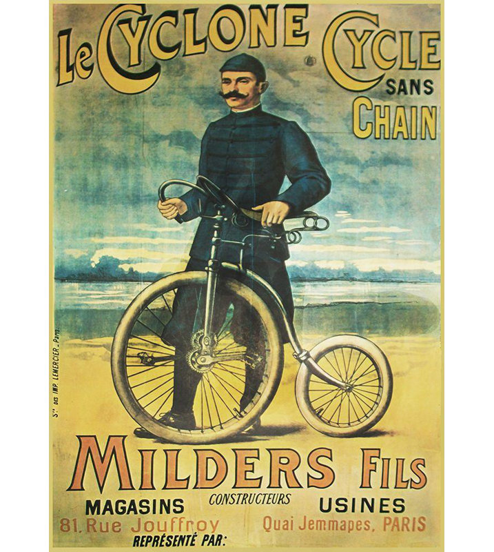 Art sur toile de la collection Alcott Hill® Vintage Apple Collection: Le Cyclone Cycle, H 48 po x l 36 po