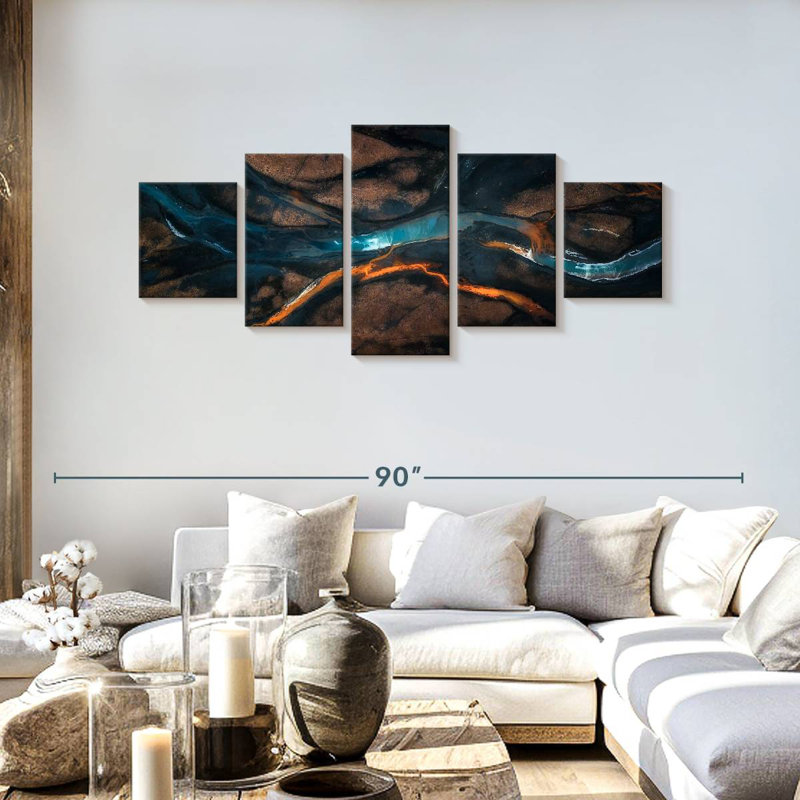 Converging Streams, 30" H x 68" W