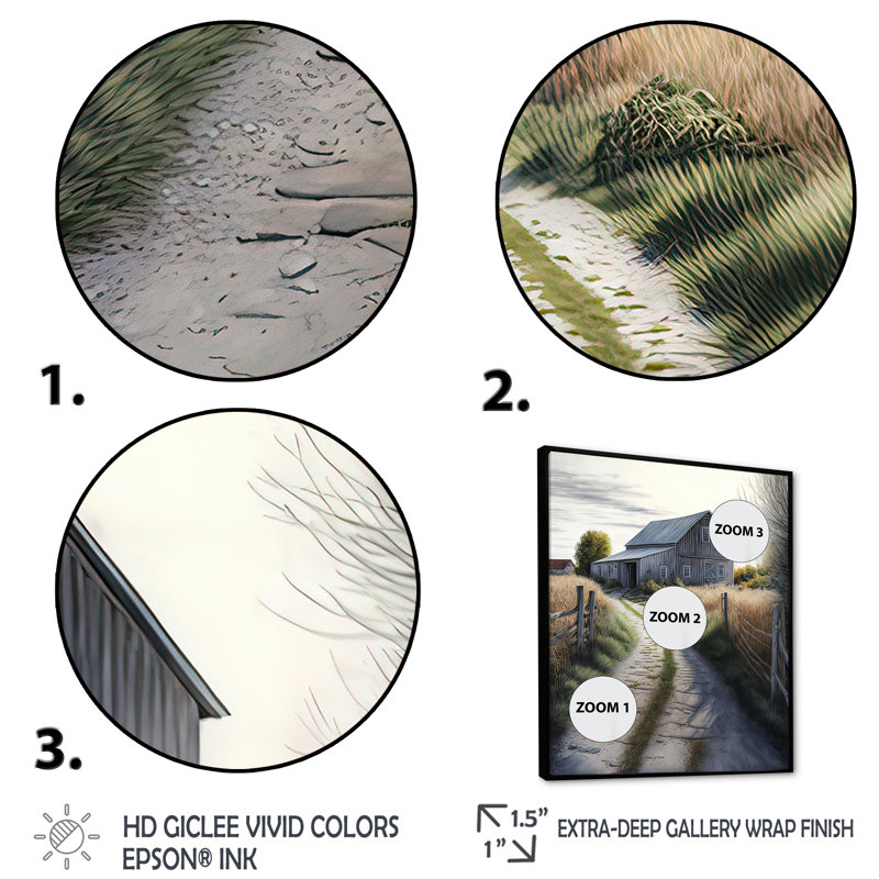 Art mural Aynsley, H 32 po x l 16 po x P 1 po, Toile avec cadre flottant noir