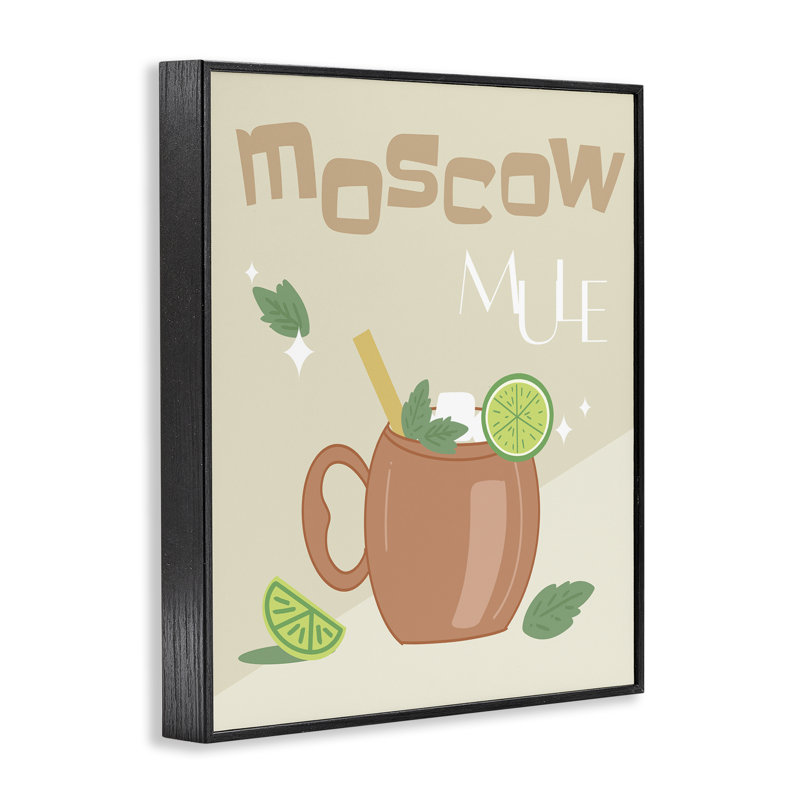 «Moscow Mule», estampe numérique par Anna Quach, H 30 po x l 24 po, Giclée encadrée noir minuit