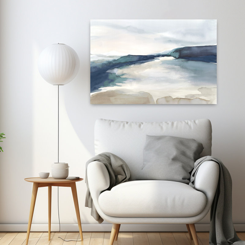 «Old Memories», paysage serein et paisible abstrait, art naturel, H 24 po x l 36 po