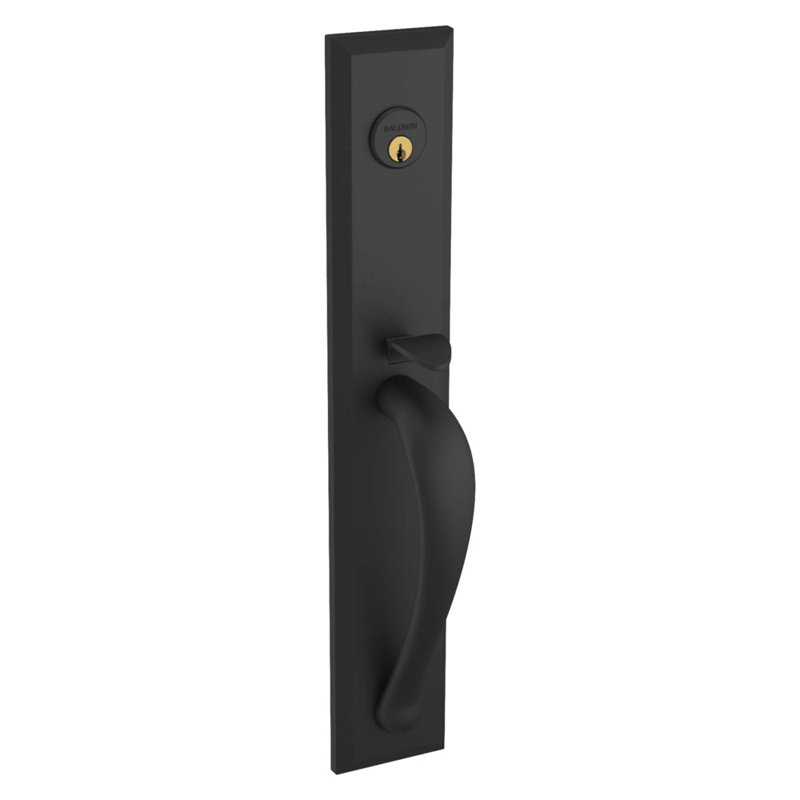 Satin Black Full Plate Trim Entry Handle
