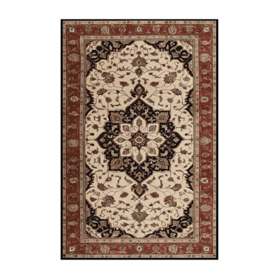 Machine Washable Persian Brown Area Rug