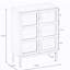 Vitrine moderne à 2 portes et 3 niveaux