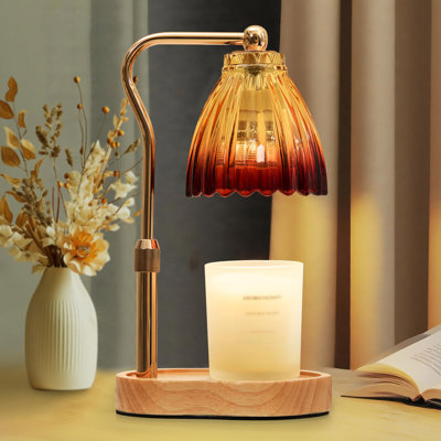 Bougie chauffe-lampe avec minuterie à intensité variable, bougie chauffe-bougie pour bougies en pot, cadeaux d'anniversaire pour femme maman, cadeaux de réchauffement de la maison, décoration intérieure rétro, lampe chauffante en cire