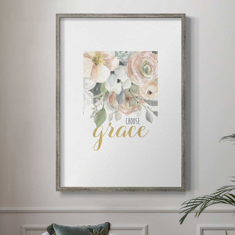 Choose Grace Framed Print - Solid Wood 50677, 30" H x 24" W
