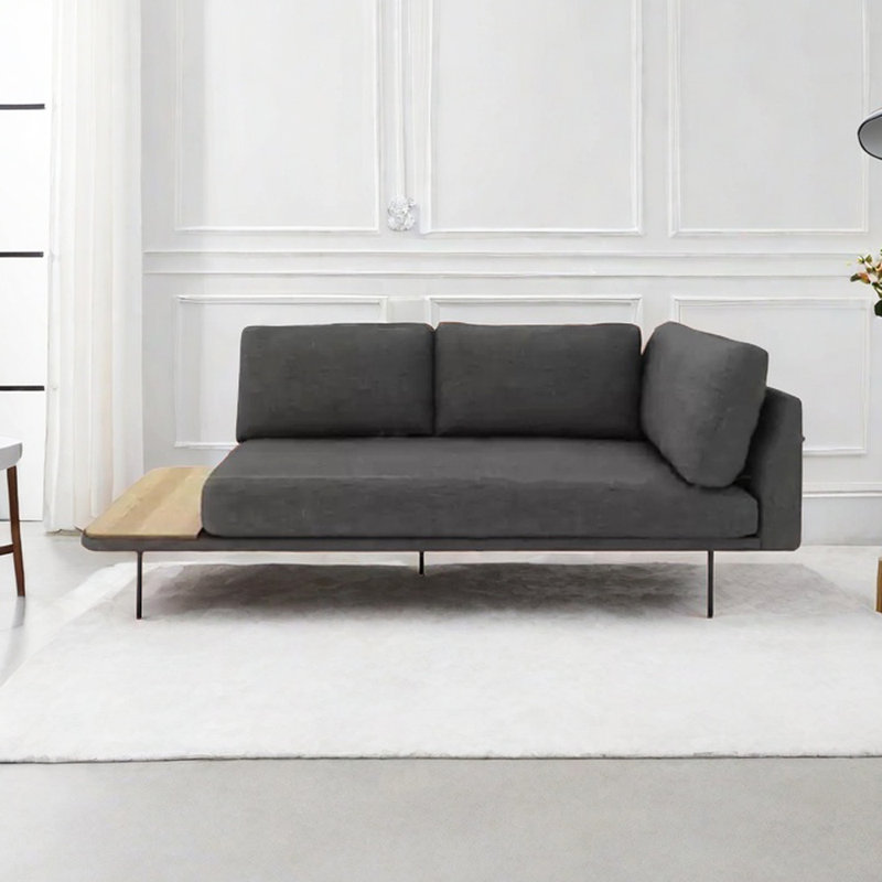 Medon, Mélange de coton gris foncé / mélange de lin, Orienté à droite