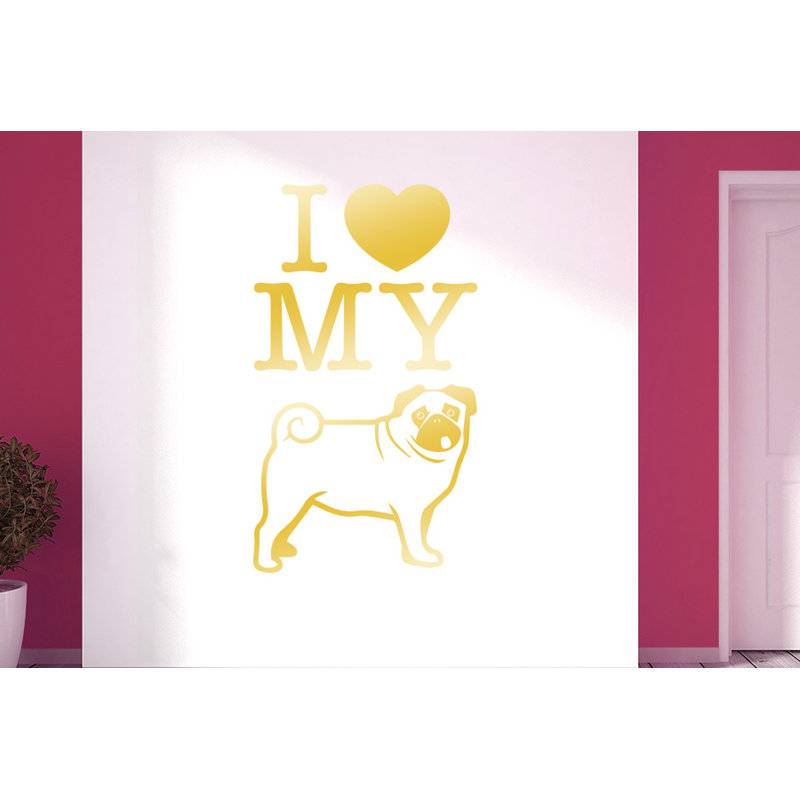 Animals Wall Decal, Shiny Gold, Large