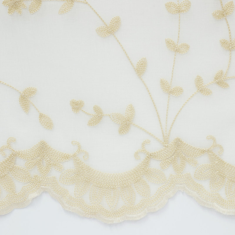 Silke 80" Curtain Valance, Cream