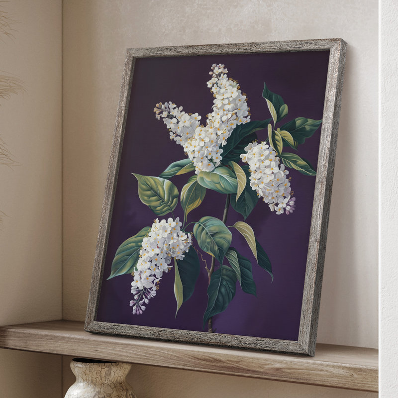 Reproduction encadrée FLORAL Series CCXLVI - bois massif, H 11 po x l 9 po