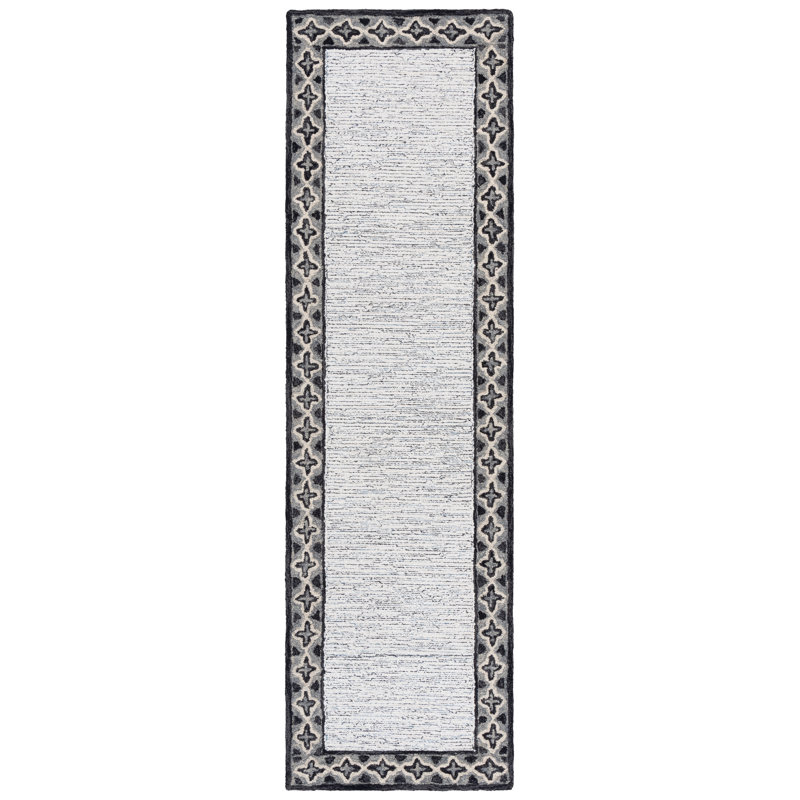 Pine 501 Hand Tufted Wool Pile Geometric Rug, Runner 2'3" x 8'