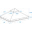Auvent de remplacement pour abri de jardin d'extérieur 10 x 10 pi - Double niveau, protégé, imperméable, enveloppant, patio brun étagé, eau, entourant
