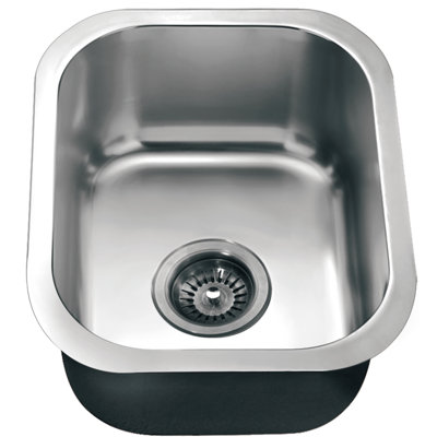 17" L x 14" W Single Bowl Wash Basin Under Mount Stainless Steel Kitchen Sink