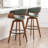 Joeanne Faux Leather Swivel 26'' Counter Stool-1368353560