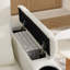 Fauteuils inclinables confortables avec dossier réglable et repose-pieds de rangement, beige