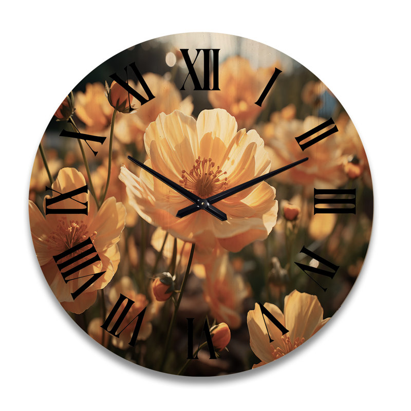 Horloge murale en bois massif Yensid, Très grand