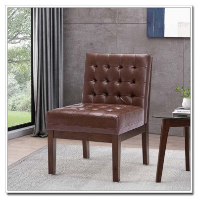 Chaise d'appoint avec surpiqûres gaufrées