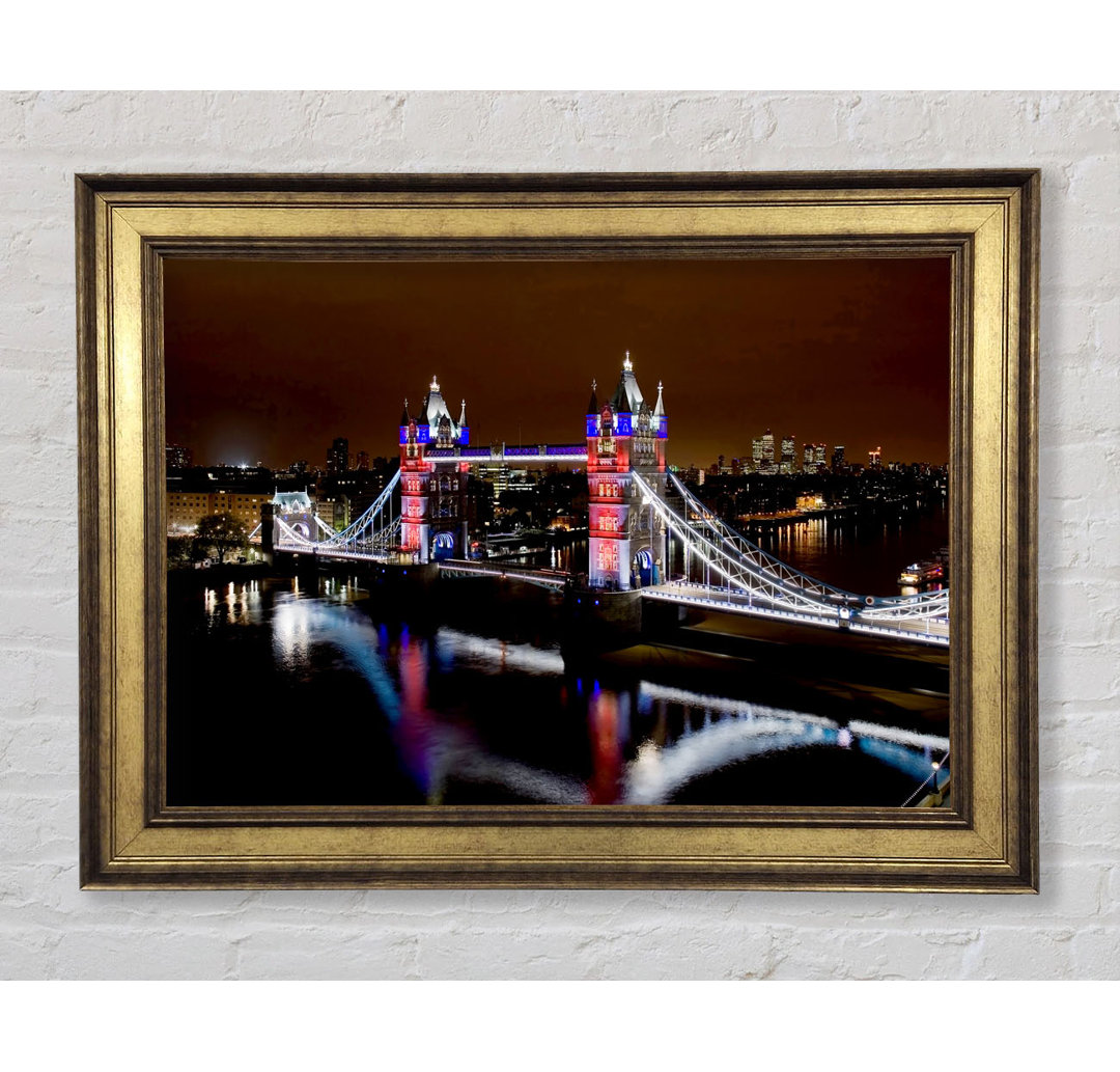 London Tower Bridge Lights - Einzelne Bilderrahmen Kunstdrucke