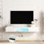 Meuble télé mural moderne avec 16, centre de divertissement flottant pour téléviseurs de 55 à 65 pouces et rangement spacieux-255067769