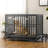 Dog Crate Dog Playpen with Lockable Wheels