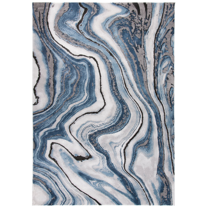 Ahanu Abstract Area Rug, Rectangle 79 x 152 cm