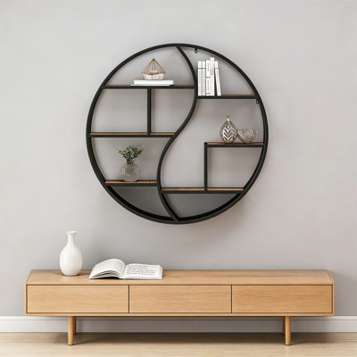 Metal Wall Shelf With Wood