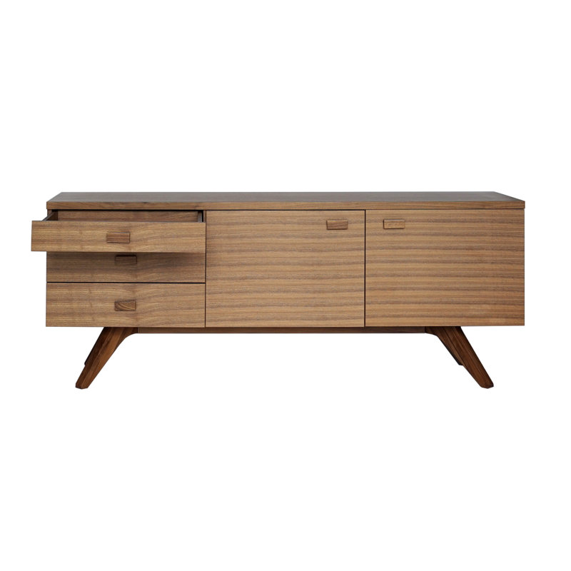 Cross 74.02'' W Solid Wood Sideboard, Brown