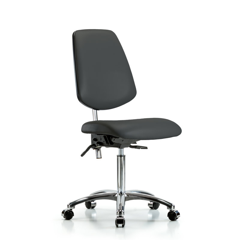 Chaise de travail Isabell, Roulettes, Anthracite, Inclus
