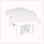 Table basse 40 po en bois avec 4 pieds ronds, petite table basse mignonne et table centrale irrégulière-1117039589