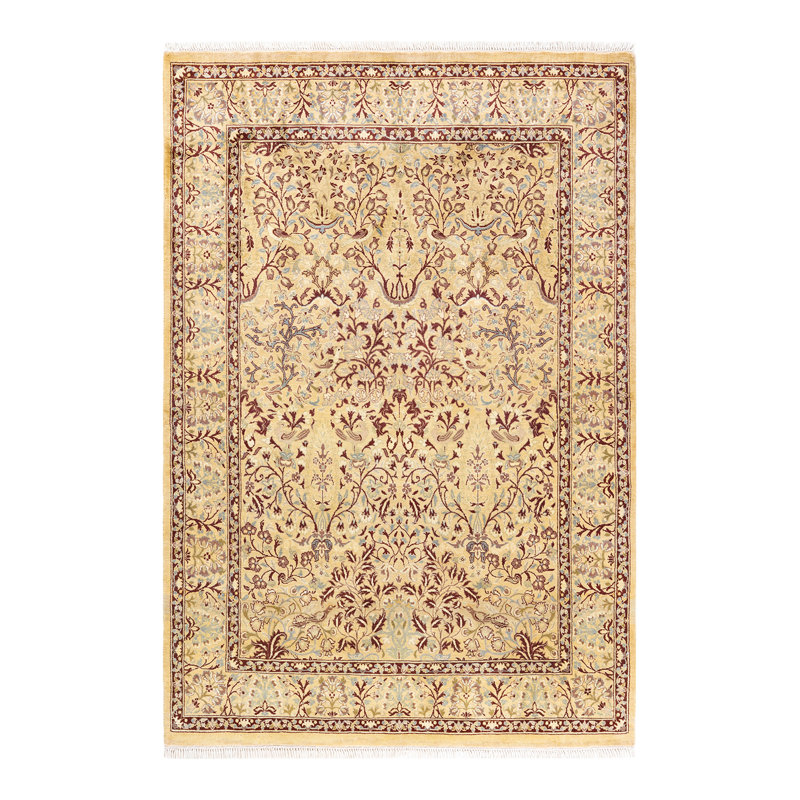 Classic One-of-a-Kind 4' 0" X 5' 10" Hand Knotted Area Rug