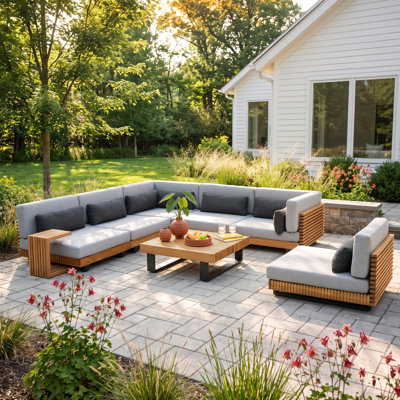 Perina 6-Person Teak Patio Seating Group
