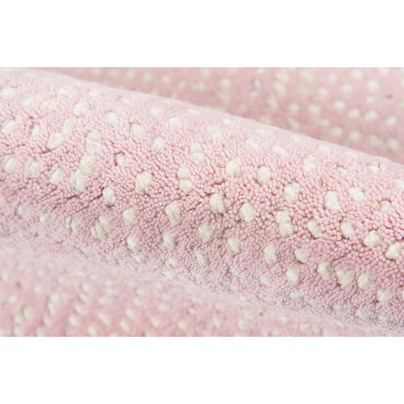 Kamayah Wool Area Rug in Pink, Rectangle 3'6" x 5'6"