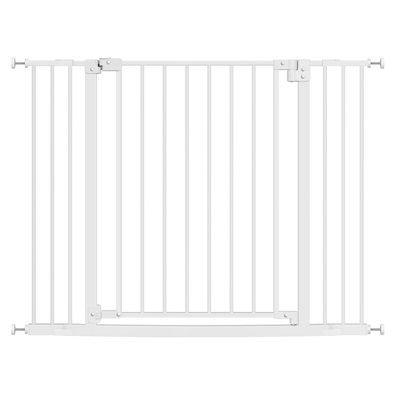 Metal Pressure Mounted Pet Gate, 76" H x 107" W x 5" D