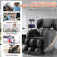 Fauteuil de massage complet et inclinable, fauteuil de massage zéro gravité, 10 rouleaux de massage fixes, coussins d'air, chauffage, massage des pieds, modes automatiques, haut-parleur et écran tactile pour la maison et le bureau