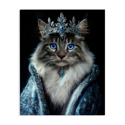 Arctic Empress Cat Canvas, design by Kelley Parker