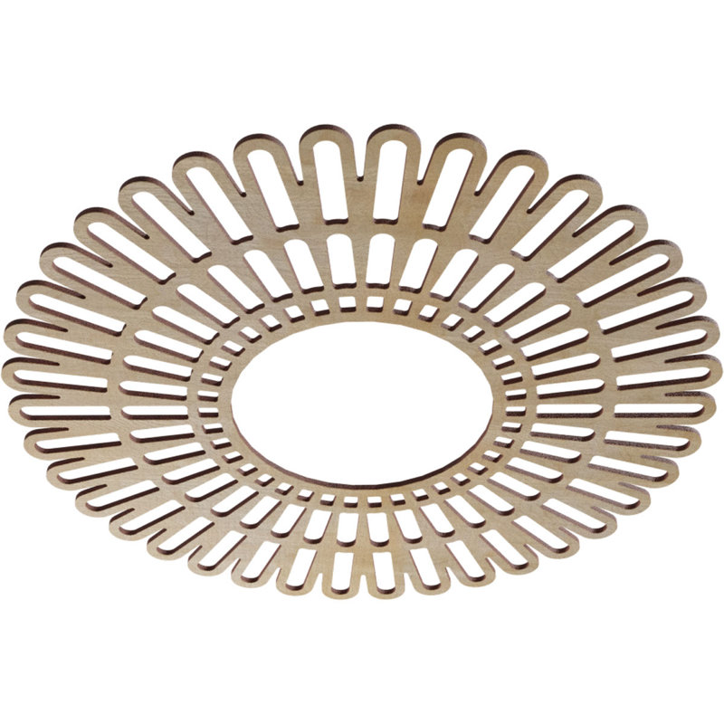 Médaillon de plafond en bois ajouré de 40 po x P 14 po x P 7/8 po x Cerise, Bouleau, H 26 po x l 26 po x P 0,38 po