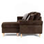 Ensemble modulaire réversible avec 2 coussins décoratifs brun clair