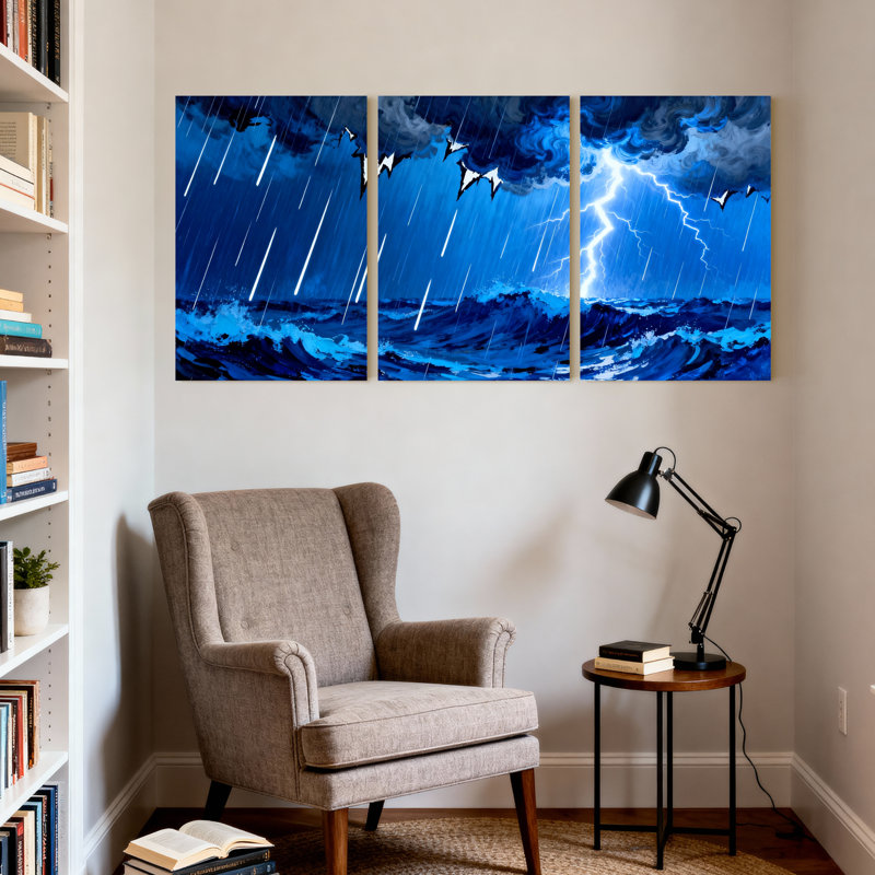 Ensemble de 3 toiles d'art urbain, H 18 po x l 36 po