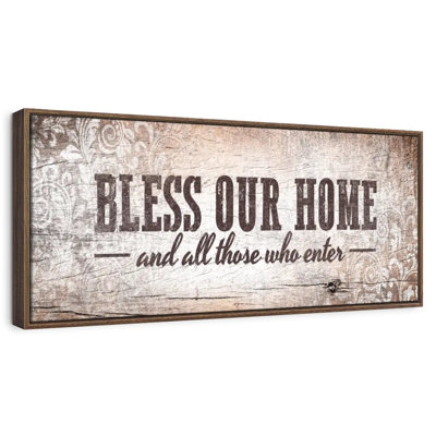 Plaque murale «Bless Our Home»