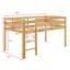 Lit mezzanine bas en bois avec échelle-858322135