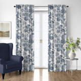 Alexandria Shadow Cotton Rod Pocket Drapery Panel Set of 2