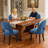 Linen Upholstered Dining Chairs with Curved High Back and Solid Wood Legs-122268273-128436211